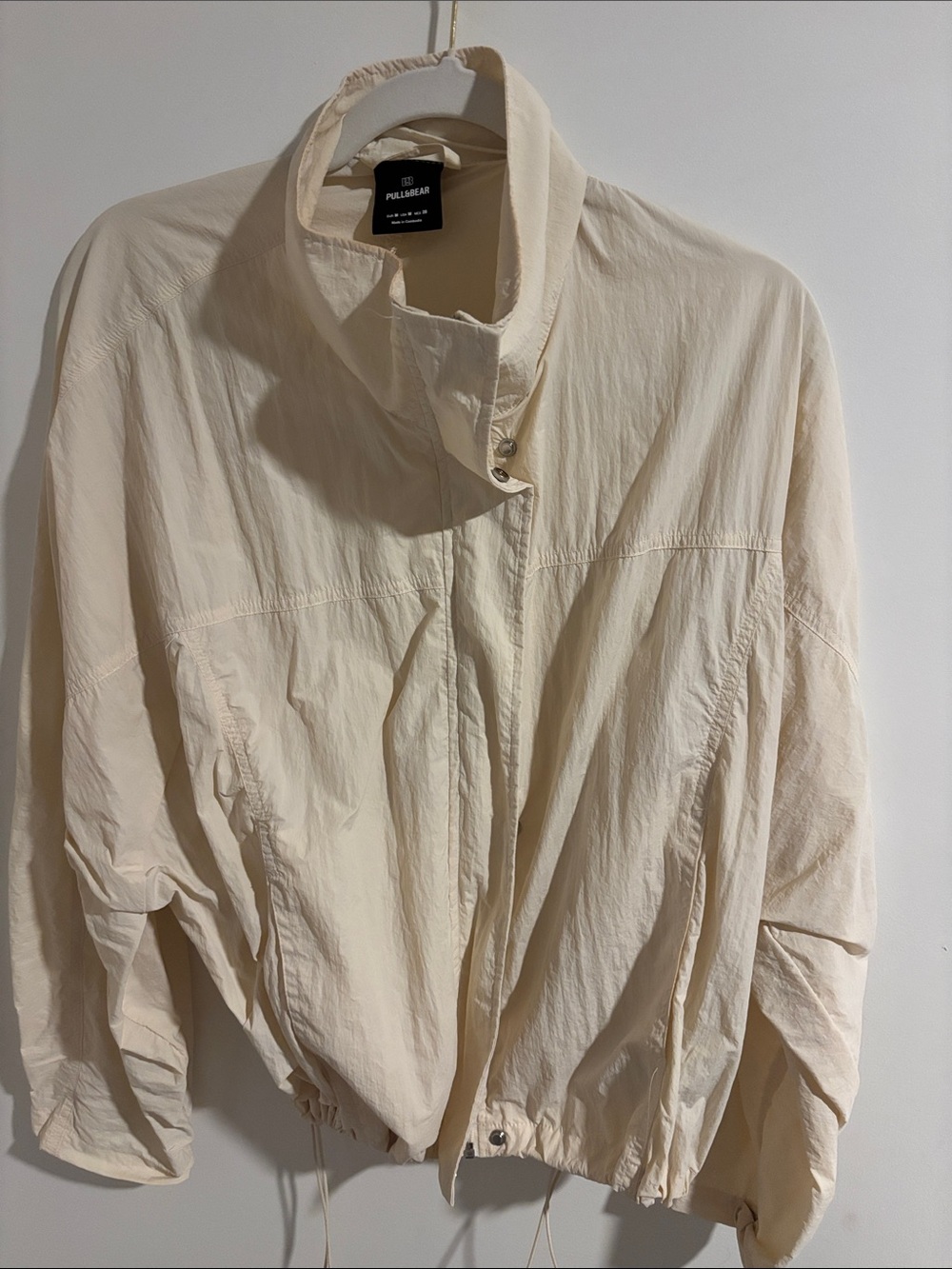 Pull&Bear Cream Casual Bomber Jacket